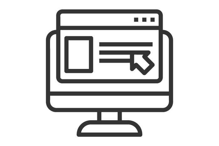 Ícone representativo de um computador ou site